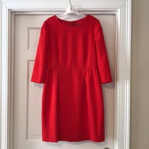 Red Jcrew Wool Dress